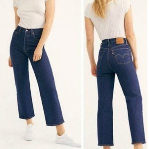 Levi's Women's Straight Leg Jeans - Dark Blue
